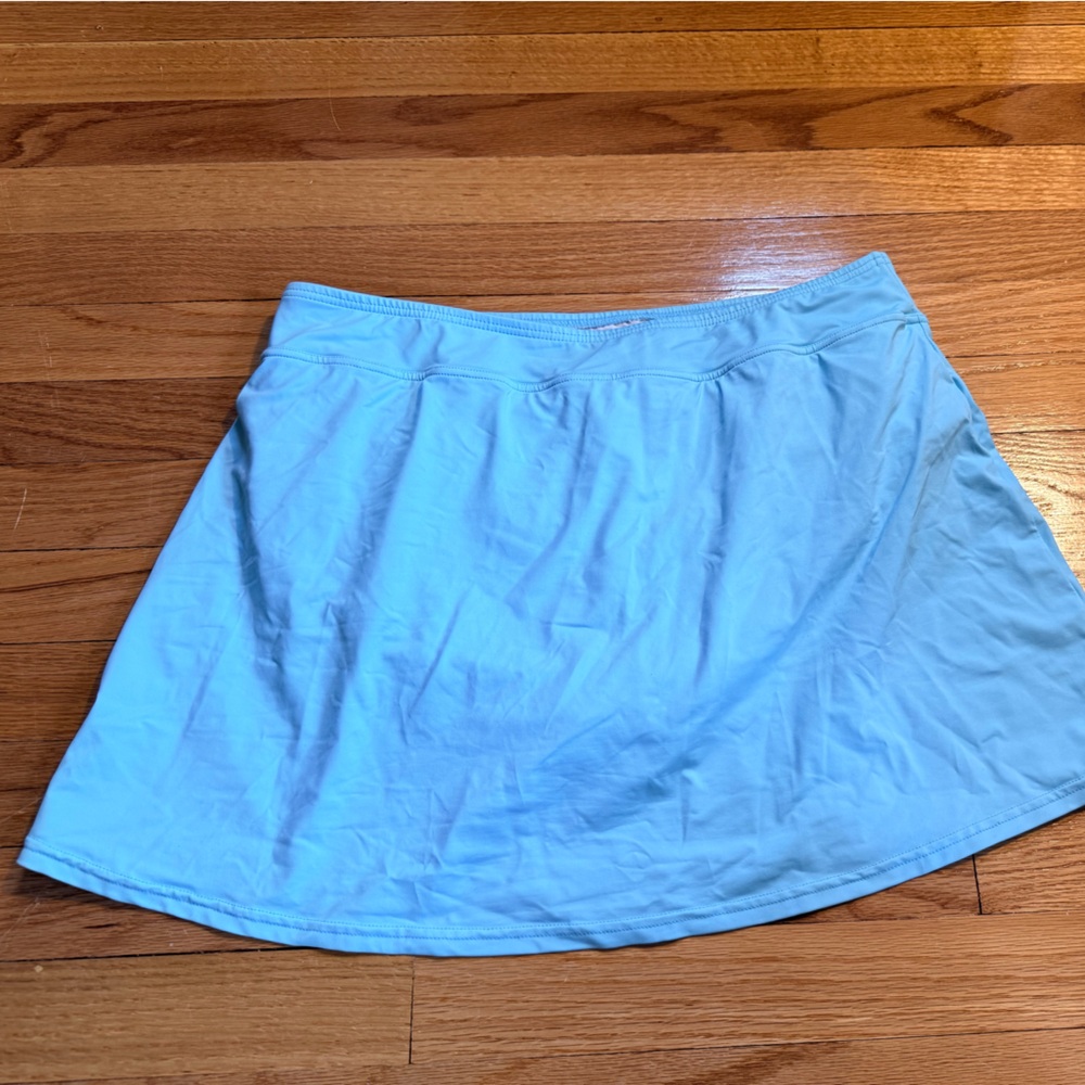 Lands’ End Light Blue Swim Skirt Bottoms Size 12 Tummy Control